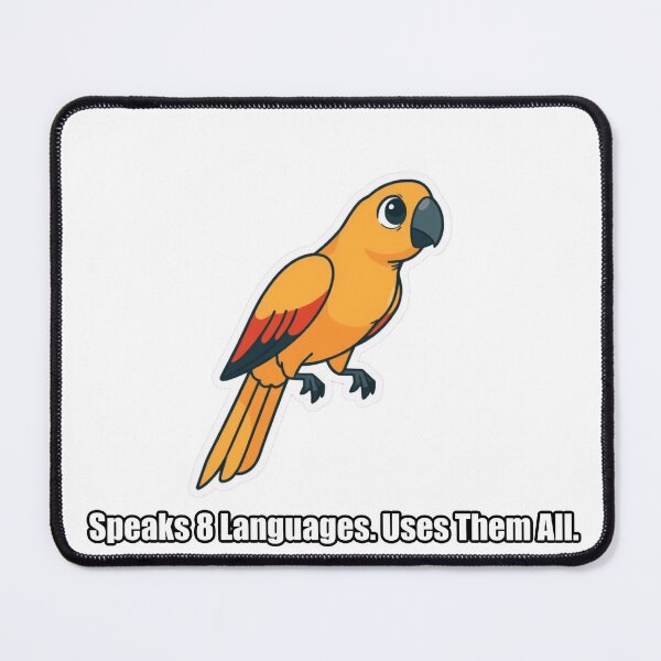 Item preview, Parrot - Speaks 8 Languages Uses Them All - Funny Parrot Gift designed and sold by pawdrops.