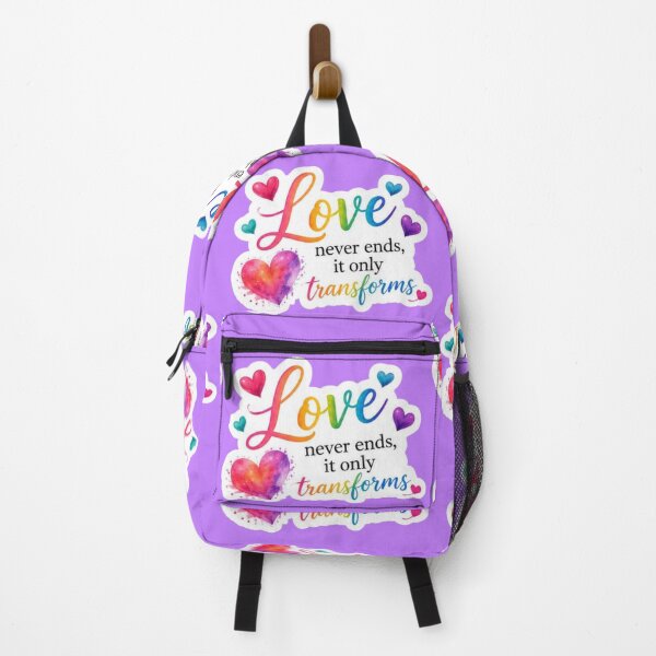 Item preview, Love Never Ends It Only Transforms Rainbow Watercolor - Inspiring Quote Sticker designed and sold by Scro-Ciob-Shop.