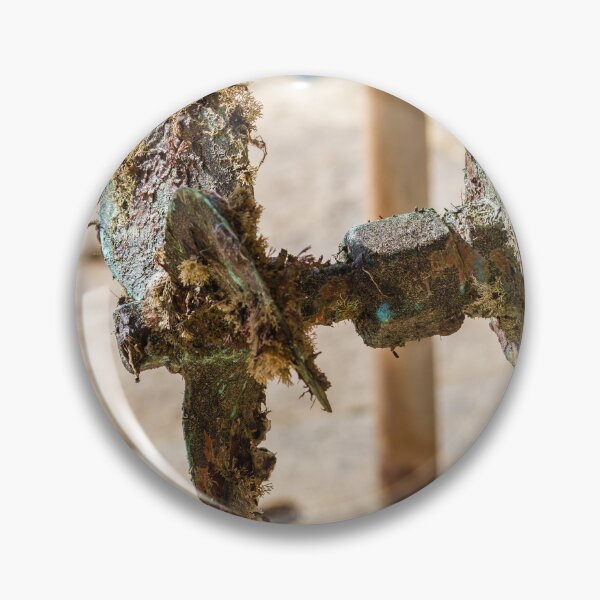 Item preview, Closeup Of Barnacle-Covered Marine Metal Showing Corrosion, Rust And Sea Growth On Beach designed and sold by Nmallia.