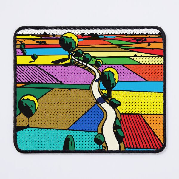 Item preview, Pop Art Farmland — Colorful Halftone Landscape designed and sold by RamyGallery.