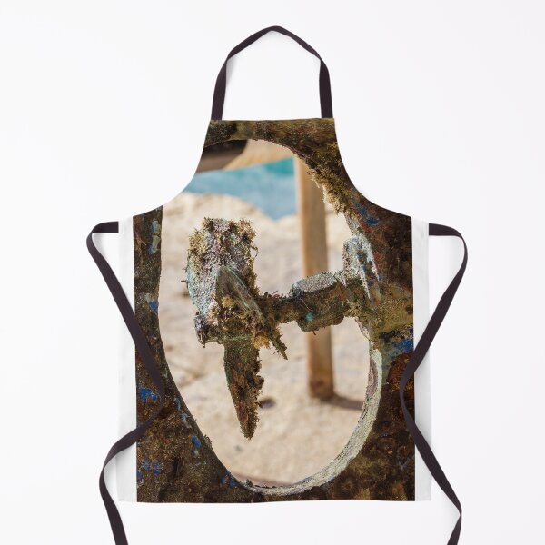 Item preview, Closeup Of Barnacle-Covered Marine Metal Showing Corrosion, Rust And Sea Growth On Beach designed and sold by Nmallia.