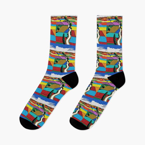 Item preview, Pop Art Farmland — Colorful Halftone Landscape designed and sold by RamyGallery.