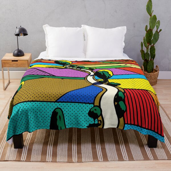 Item preview, Pop Art Farmland — Colorful Halftone Landscape designed and sold by RamyGallery.