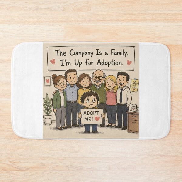 Item preview, The company is a family. I'm up for adoption. designed and sold by CinemaChronik.