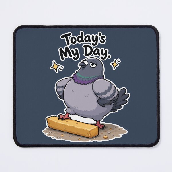Item preview, Today's My Day Funny Confident Pigeon Bread Lover Sticker designed and sold by SimplePoDesign.