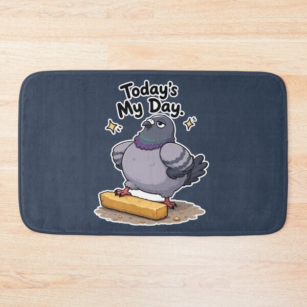 Item preview, Today's My Day Funny Confident Pigeon Bread Lover Sticker designed and sold by SimplePoDesign.