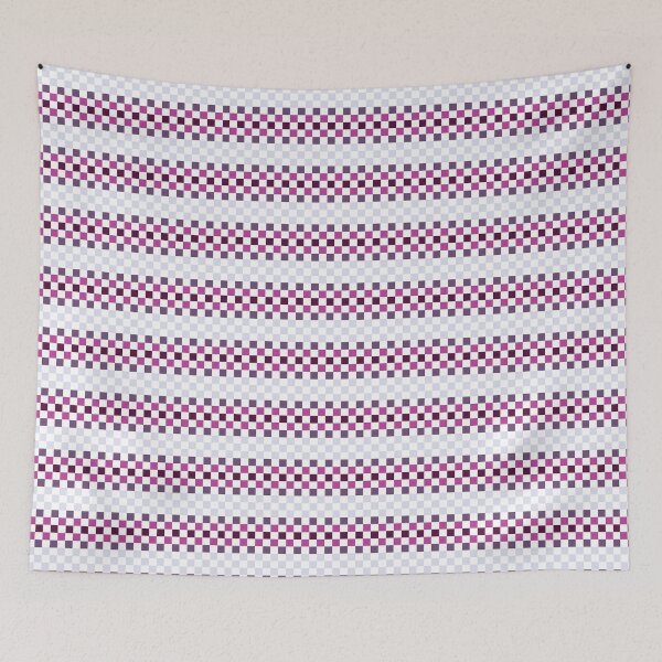Item preview, Amethyst Bloom Checkerboard Pattern – Purple and Magenta Geometric Seamless Design designed and sold by ViviNyks.