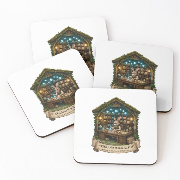 Item preview, Woodland Magical Post | Enchanted Forest Post Office | Rabbit Mail Carrier | Fantasy Mailroom | Cottagecore Woodland | Storybook Magic designed and sold by MrDev.