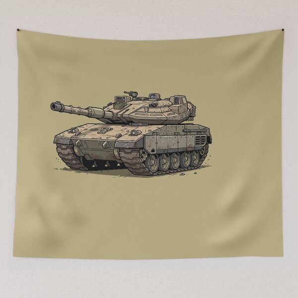 Item preview, Merkava Tank – Cartoon Illustration designed and sold by IDGY_de.