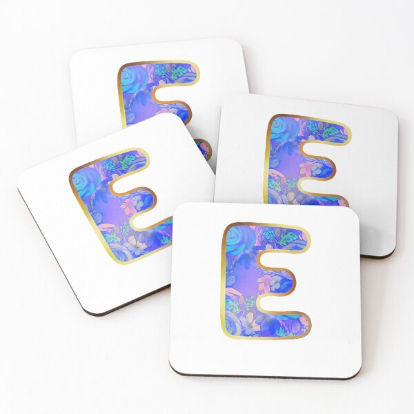 Item preview, E alphabet letter Floral Lettering  designed and sold by elenabdesigns.