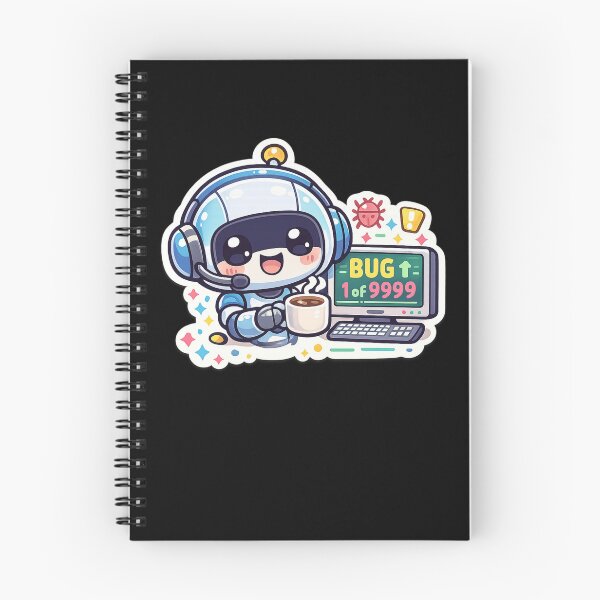 Item preview, Cute Programmer Robot Coffee Sticker | BUG 1 of 9999 Kawaii Coding Design | Funny Developer Gift designed and sold by LuxeBuzz.