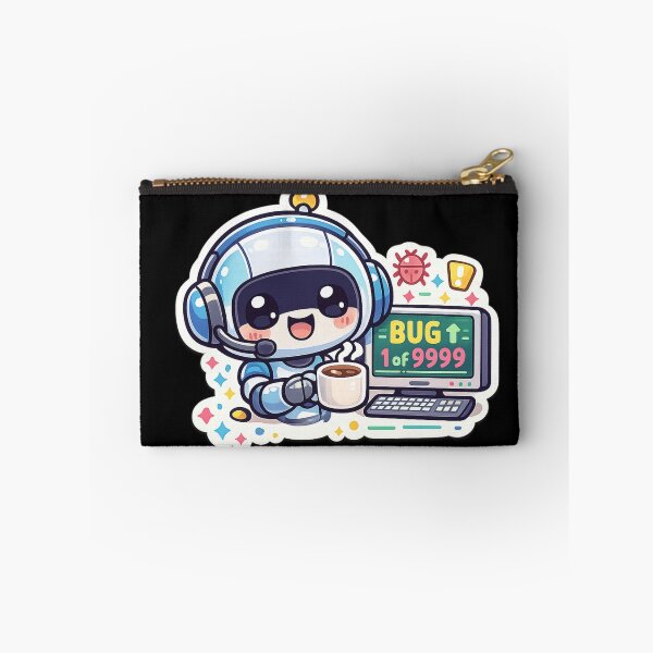 Artikelvorschau, Niedlicher Programmierer-Roboter-Kaffee-Aufkleber | BUG 1 von 9999 Kawaii-Codierungsdesign | Lustiges Entwicklergeschenk entworfen und verkauft von LuxeBuzz.