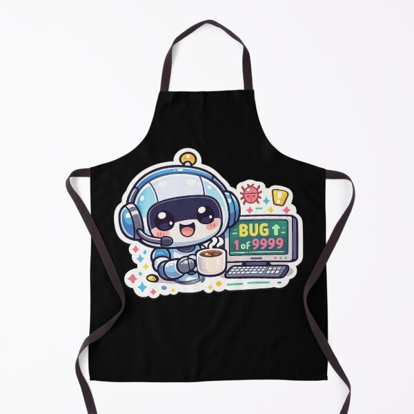 Artikelvorschau, Niedlicher Programmierer-Roboter-Kaffee-Aufkleber | BUG 1 von 9999 Kawaii-Codierungsdesign | Lustiges Entwicklergeschenk entworfen und verkauft von LuxeBuzz.