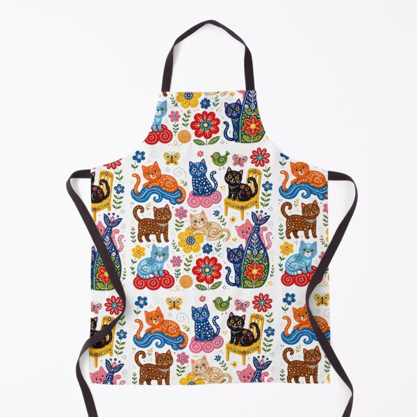 Item preview, Folk Illustration: Colorful Cats | 9 Cute Kittens in Popular Style designed and sold by Natalia-Vlad.