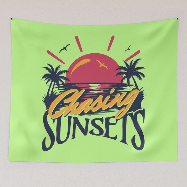 Item preview, Chasing Sunsets Classic Americana Retro Cruise Trip Vintage Graphic designed and sold by illeN-Art-World.