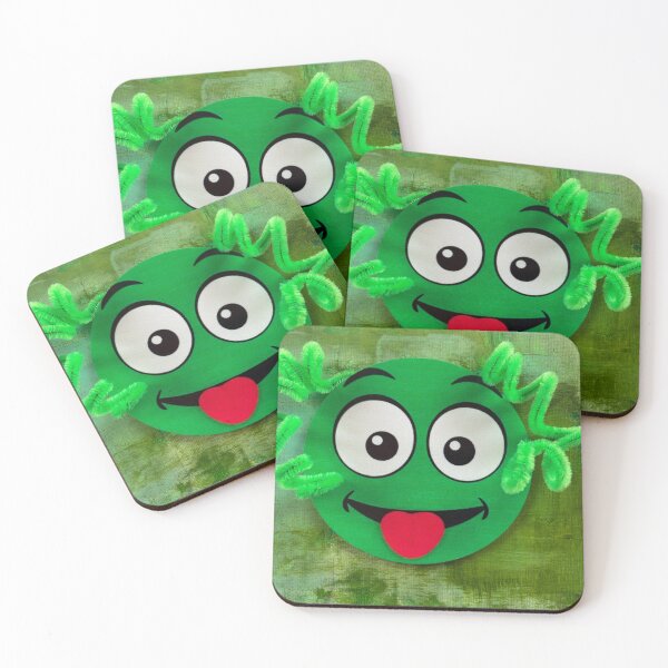 Item preview, Playful Green Emoji With Smiling Face designed and sold by sneidere9dace.