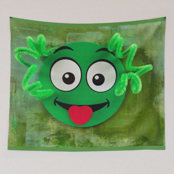 Item preview, Playful Green Emoji With Smiling Face designed and sold by sneidere9dace.