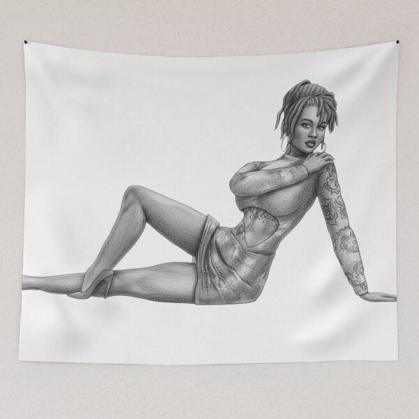 Item preview, Lady of the Night Posing Seductively designed and sold by QueenNightLife.