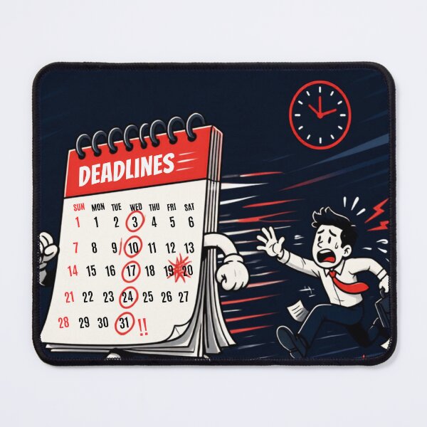 Item preview, Running Behind at Work – Funny Deadline Design designed and sold by SchoolMood.
