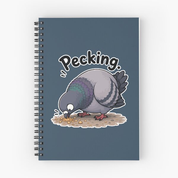 Item preview, Pecking Funny Pigeon Eating Bread Crumbs Cartoon Sticker designed and sold by SimplePoDesign.