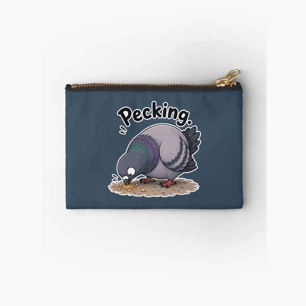 Item preview, Pecking Funny Pigeon Eating Bread Crumbs Cartoon Sticker designed and sold by SimplePoDesign.