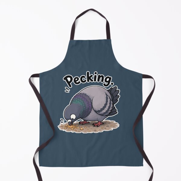 Item preview, Pecking Funny Pigeon Eating Bread Crumbs Cartoon Sticker designed and sold by SimplePoDesign.