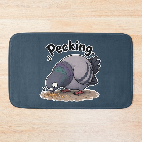 Item preview, Pecking Funny Pigeon Eating Bread Crumbs Cartoon Sticker designed and sold by SimplePoDesign.