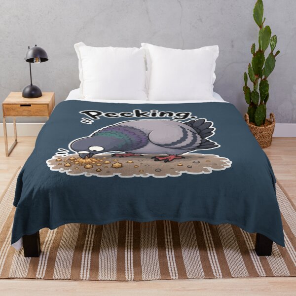 Item preview, Pecking Funny Pigeon Eating Bread Crumbs Cartoon Sticker designed and sold by SimplePoDesign.