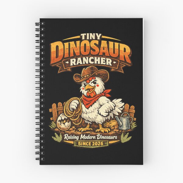 Item preview, Tiny Dinosaur Rancher - Funny Chicken Farmer Vintage Retro Design designed and sold by mdbrna.