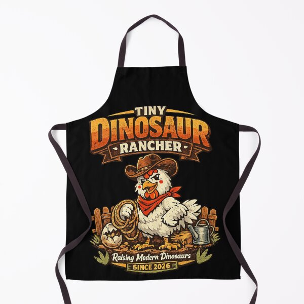 Item preview, Tiny Dinosaur Rancher - Funny Chicken Farmer Vintage Retro Design designed and sold by mdbrna.