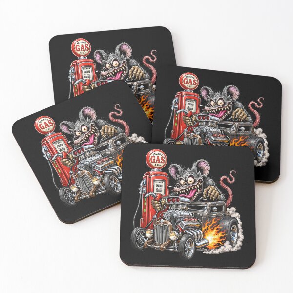 Item preview, Monster Rat Hotrod Gas Station Garage Art designed and sold by hobrath.