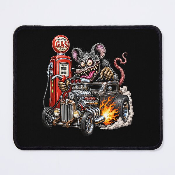 Item preview, Monster Rat Hotrod Gas Station Garage Art designed and sold by hobrath.