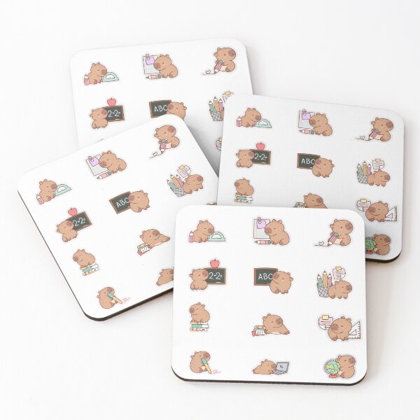 Item preview, Back To School Capybara Kawaii Sticker Pack designed and sold by KAWAII STUDIO NB.