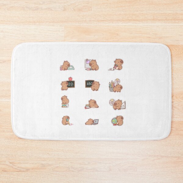 Item preview, Back To School Capybara Kawaii Sticker Pack designed and sold by KAWAII STUDIO NB.