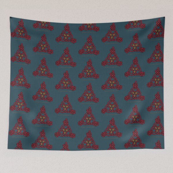 Item preview,  Celtic Trinity Arrow – Modern Sacred Knotwork Symbol– Mystic Teal Edition designed and sold by Macramellennias.