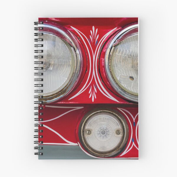 Item preview, Close-Up Of Vintage Red Car Headlights With Pinstripe Detail And Classic Turn Signal Lights designed and sold by Nmallia.