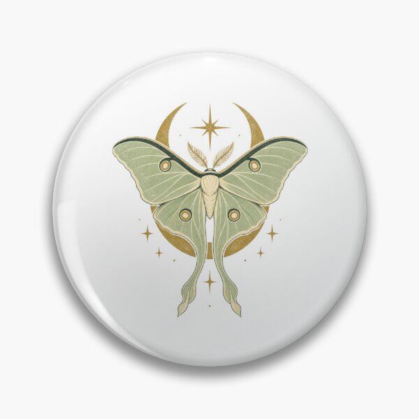 Item preview, Mystical Luna Moth Crescent Moon Celestial designed and sold by AntiqueImages.