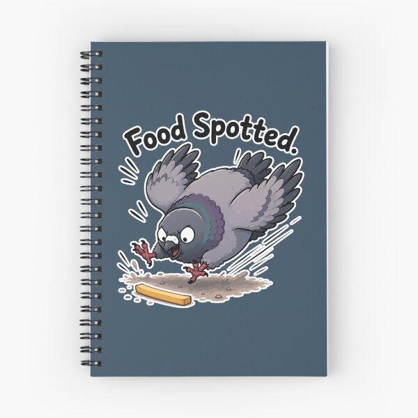 Item preview, Food Spotted Funny Hungry Pigeon Cartoon Bird Sticker designed and sold by SimplePoDesign.