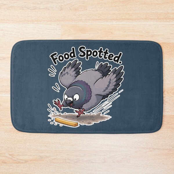 Item preview, Food Spotted Funny Hungry Pigeon Cartoon Bird Sticker designed and sold by SimplePoDesign.