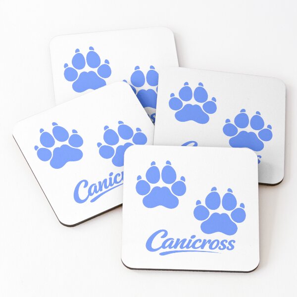 Item preview, Canicross – Blue Double Dog Paw Prints designed and sold by OTSC.