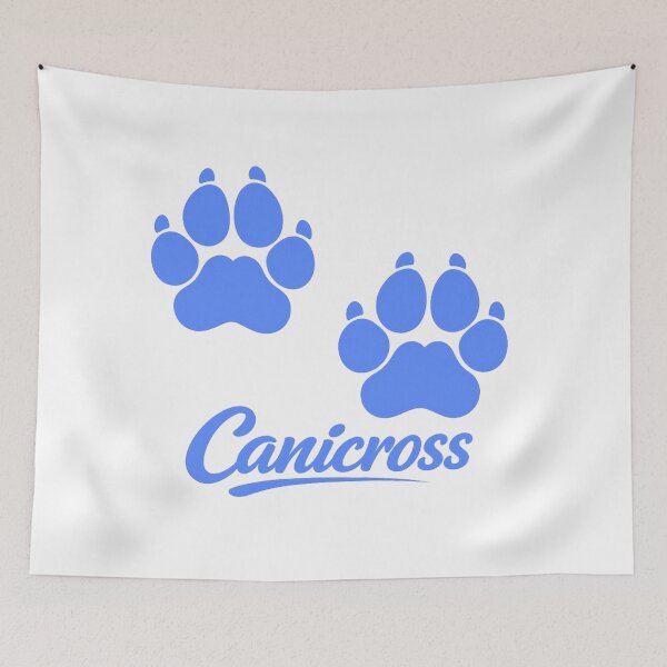 Item preview, Canicross – Blue Double Dog Paw Prints designed and sold by OTSC.