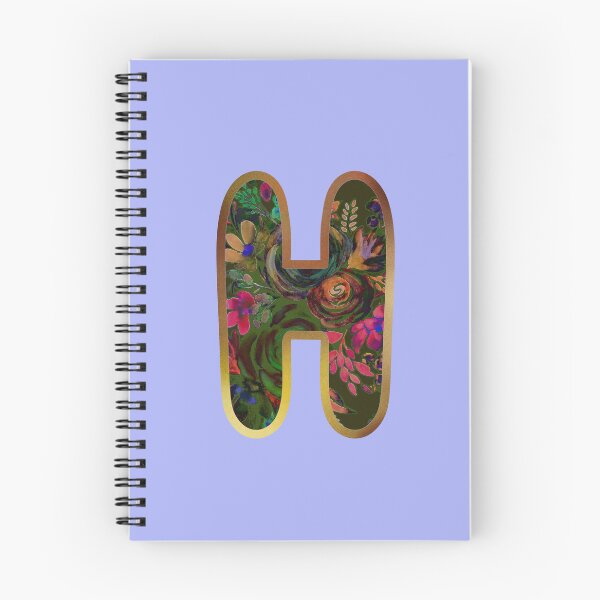 Item preview, H alphabet letter Floral Lettering  designed and sold by elenabdesigns.