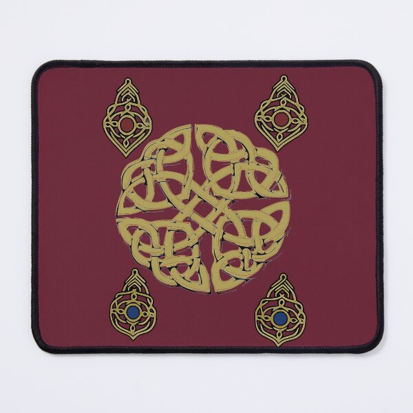 Item preview,  Golden Celtic Knot – Ornate Gemstone Sacred Pattern Rubi Red designed and sold by Macramellennias.