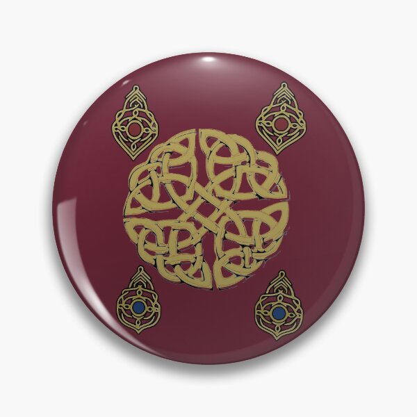 Item preview,  Golden Celtic Knot – Ornate Gemstone Sacred Pattern Rubi Red designed and sold by Macramellennias.