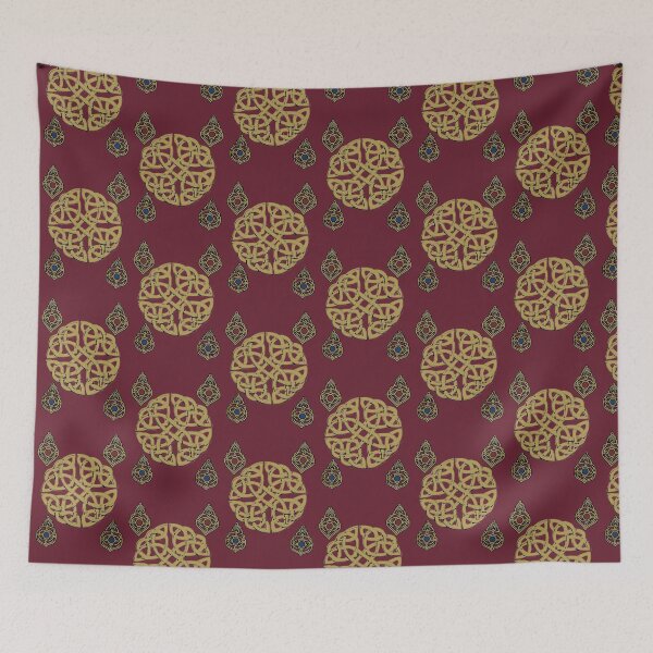 Item preview,  Golden Celtic Knot – Ornate Gemstone Sacred Pattern Rubi Red designed and sold by Macramellennias.
