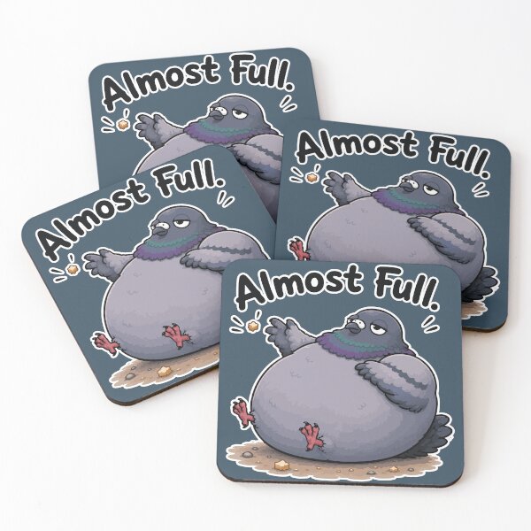 Item preview, Almost Full Funny Chubby Pigeon Cartoon Bird Sticker designed and sold by SimplePoDesign.
