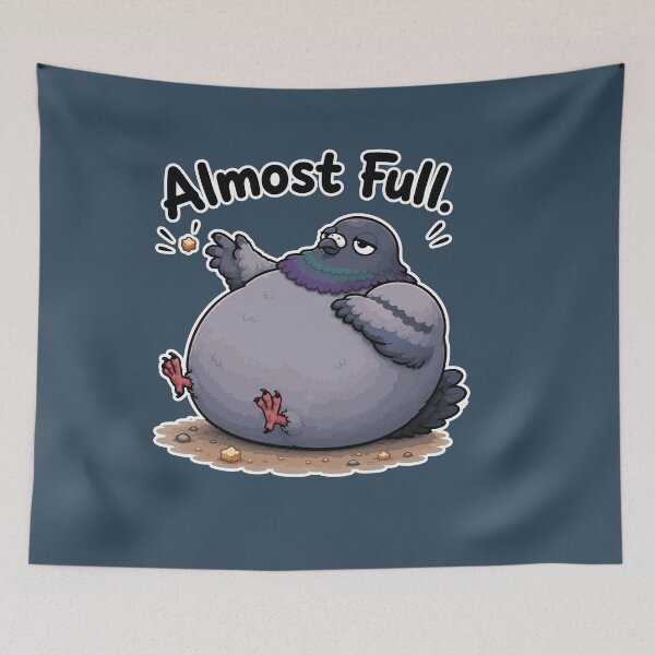 Item preview, Almost Full Funny Chubby Pigeon Cartoon Bird Sticker designed and sold by SimplePoDesign.
