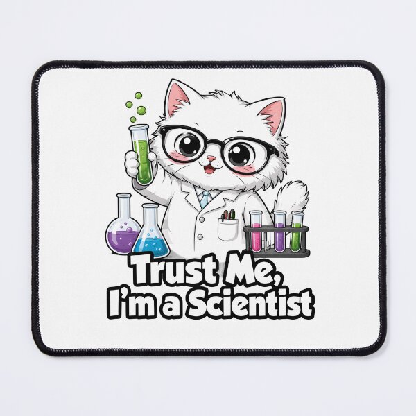 Item preview, Trust Me I'm a Scientist – Funny Kawaii Cat Scientist Meme designed and sold by Wennity.