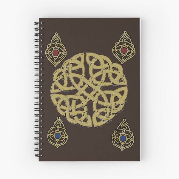 Item preview, Golden Celtic Knot – Ornate Gemstone Sacred Pattern Dark Oak Edition  designed and sold by Macramellennias.