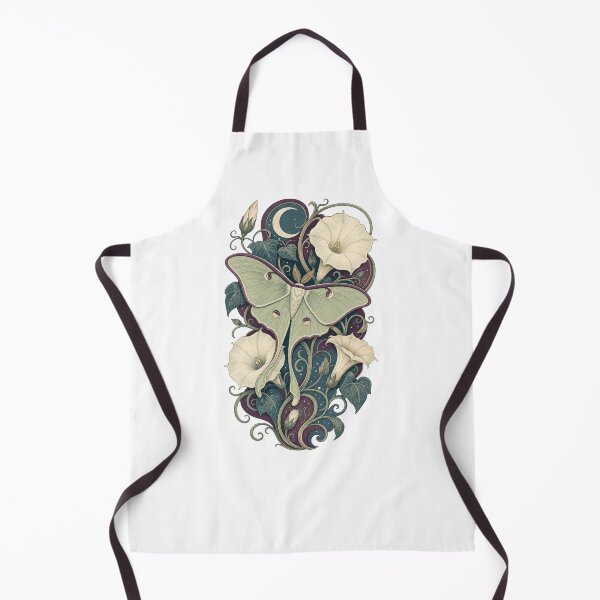 Item preview, Luna Moth Moonflower Celestial Botanical Art designed and sold by AntiqueImages.